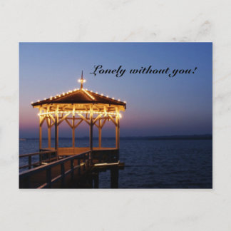 Einsam ohne Sie romantisch Postkarte