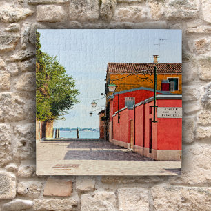 Einsame Allee in Venedig, Italien Puzzle