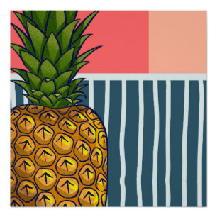 "Einsame Ananas"   Statement wall art Poster