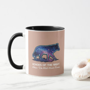 Einsame Galaxie-Wolf-Silhouette (Echos der Nacht) Tasse
