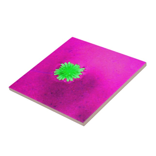 Einsame hellgrüne Blume Fliese (Seite)