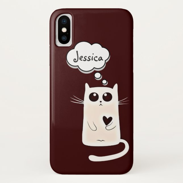 Einsame Herz-Katze Case-Mate iPhone Hülle (Rückseite)
