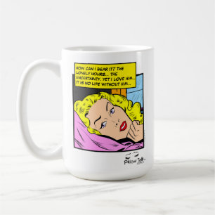 Einsame Herzen Retro-Romanze-Comic Kaffeetasse