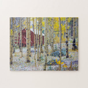 Einsame Hütte im Wald auf der Grand Mesa Puzzle