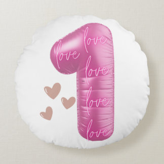 EINSAME LIEBE – Einheit, Frieden & Positive Vibes Rundes Kissen