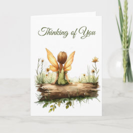 Einsame Mutter sitzt auf einem Log Karte