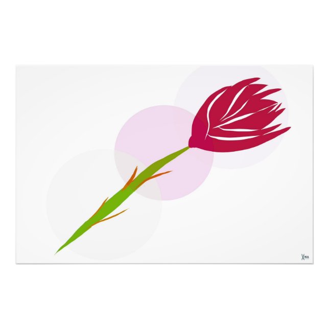 EINSAME ROSE FOTODRUCK (Vorne)