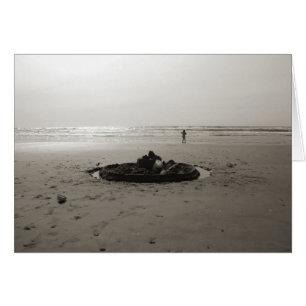 Einsame Sandcastlemitteilungsschablone