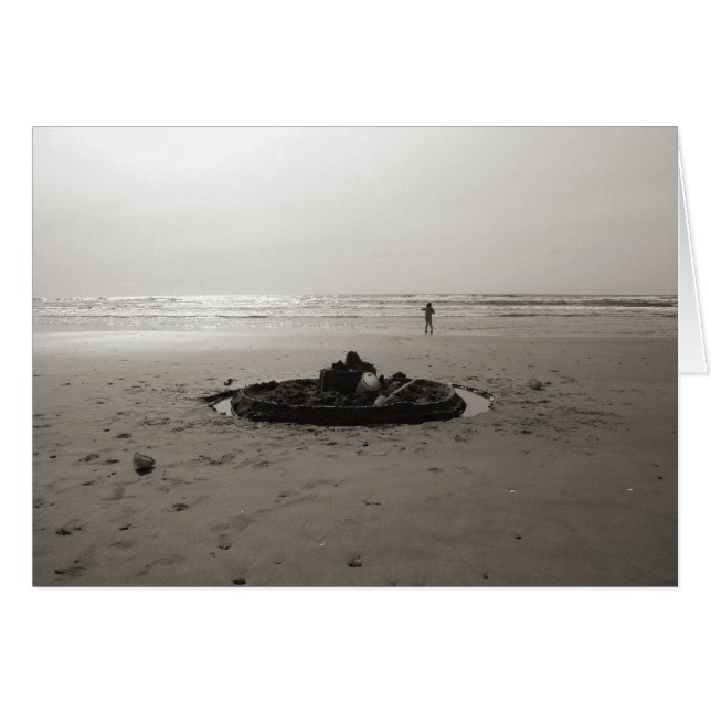 Einsame Sandcastlemitteilungsschablone (Vorderseite (Horizontal))