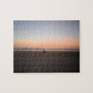 Einsame Sonnenaufgang Radtour am Strand - 8x10 Puzzle