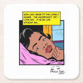 Einsame Stunden Reflektion Valentine Romantik Rechteckiger Pappuntersetzer