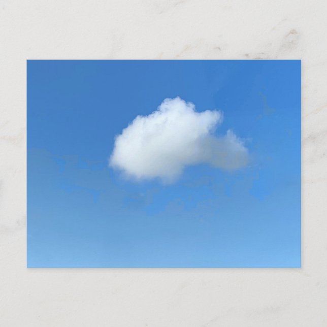 Einsame Wolke  Postkarte (Vorderseite)