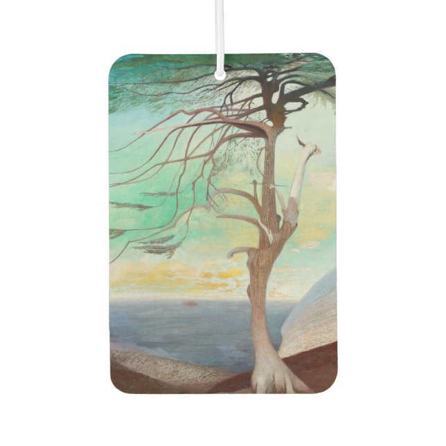 Einsame Zedernbaummalerei Autolufterfrischer (Vorderseite)
