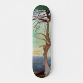 Einsame Zedernbaummalerei Skateboard