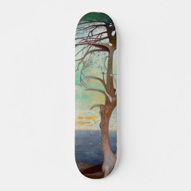 Einsame Zedernbaummalerei Skateboard (Vorne)