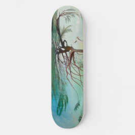 Einsame Zedernbaummalerei Skateboard