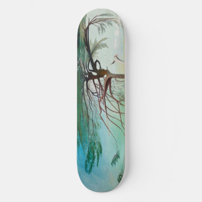 Einsame Zedernbaummalerei Skateboard (Vorderseite)