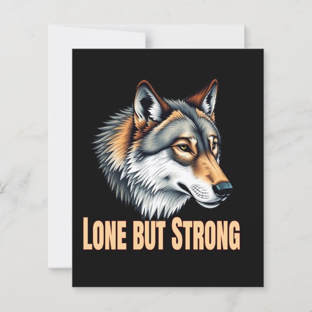 Einsamer aber starker Wolf (Vorderseite)
