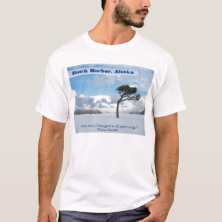 Einsamer Baum, niederländischer Hafen, Alaska T-Shirt