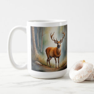 Einsamer Bock in ruhigen Wäldern Wildtier Kaffeetasse