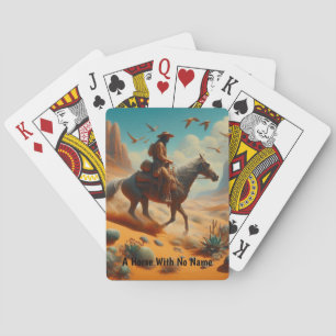 Einsamer Cowboy im Wüstencanyon - Surrealistische  Spielkarten