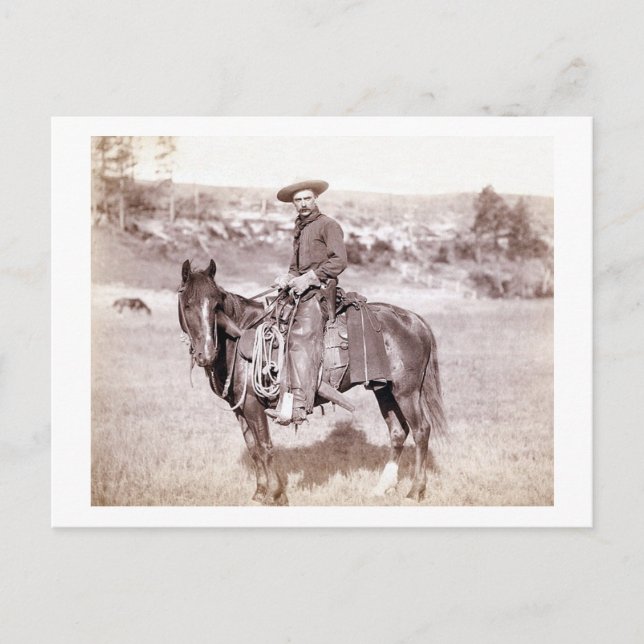 Einsamer Cowboy Postkarte (Vorderseite)