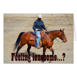 Einsamer Cowboy und sein Pferd