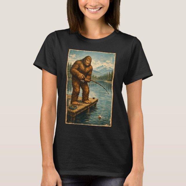 Einsamer Fischer vom Bergsee T-Shirt (Vorderseite)