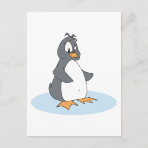 einsamer Pinguin Postkarte