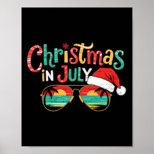 Einsamer Weihnachten im Juli Sommer Xmas Strandfer Poster