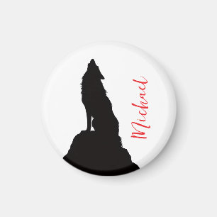 Einsamer Wolf, der deinen Namen heult, individuell Magnet