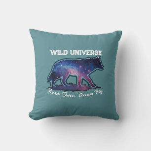 Einsamer Wolf-Galaxie-Silhouette (wilde Galaxie) Kissen