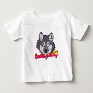 Einsamer Wolf, im Stil der 80er! Baby T-shirt