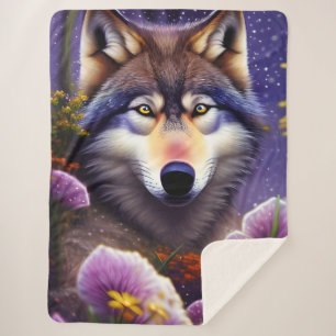 Einsamer Wolf in der Nacht Sherpadecke