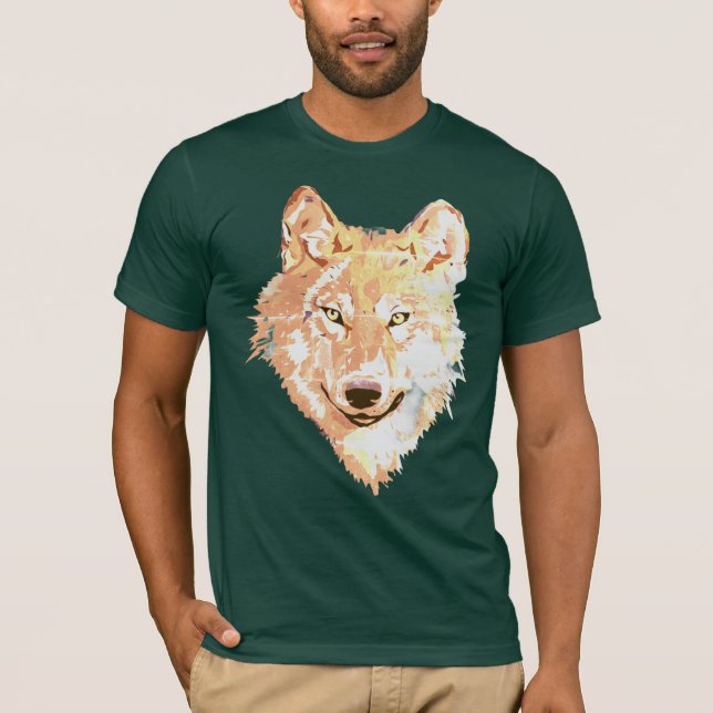 Einsamer Wolf Kunst T-Shirt (Vorderseite)