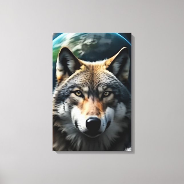 Einsamer Wolf  Leinwanddruck (Vorderseite)