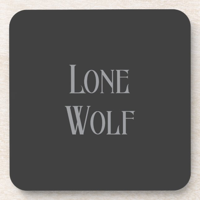 Einsamer Wolf Männlicher Sigma Moderne Minimalisti Getränkeuntersetzer (Vorderseite)
