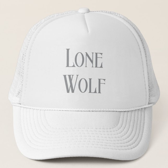 Einsamer Wolf Männlicher Sigma Moderne Minimalisti Truckerkappe (Vorderseite)