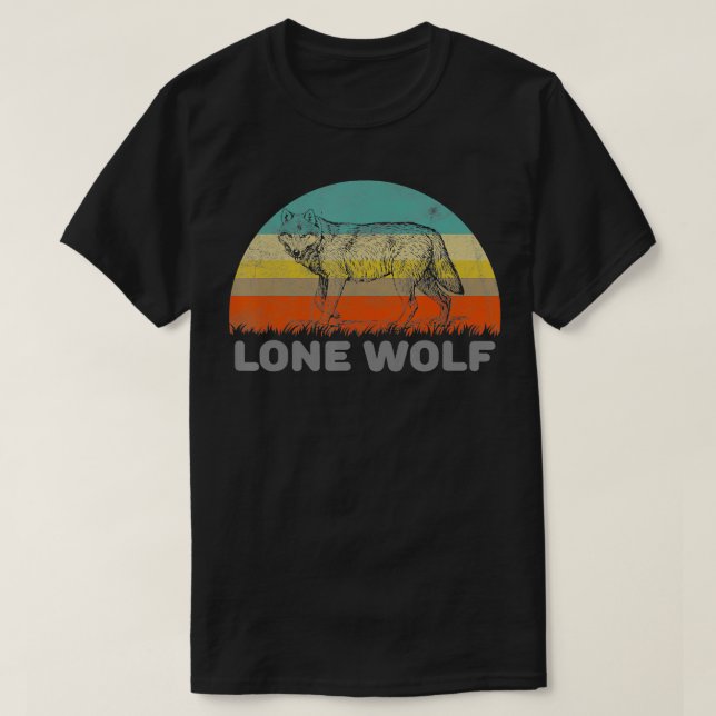 Einsamer Wolf  T-Shirt (Design vorne)
