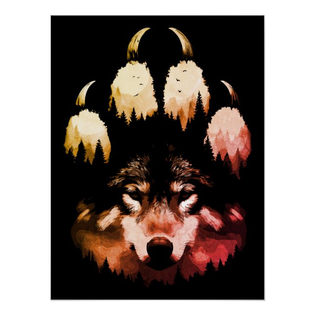 Einsamer Wolf. Wilde Seele Poster (Vorderseite)