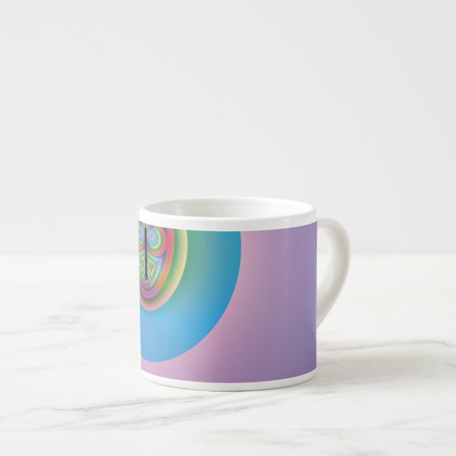 Einsames Blau Espressotasse (Vorderseite Rechts)