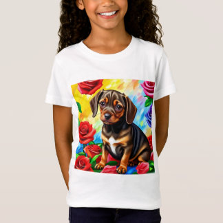 Einsames Dachshund-Welpen-Hund-T-Shirt T-Shirt