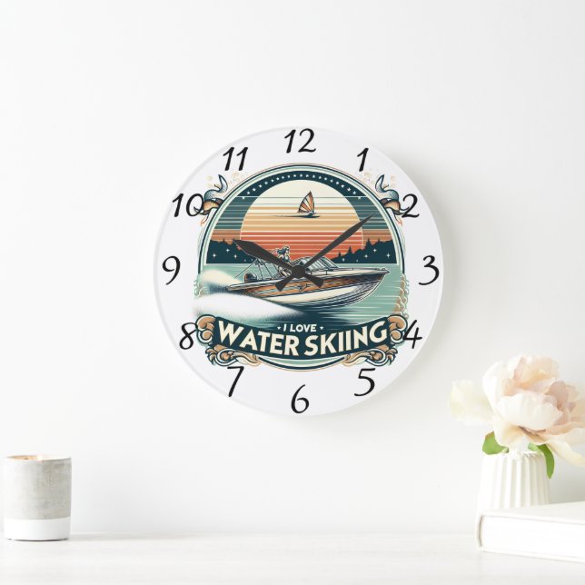 Einsamkeit auf See Große Wanduhr (Zuhause)