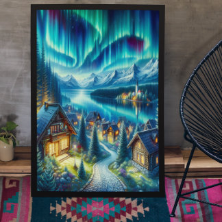 Einsamkeit: Hütte inmitten verzauberter Wälder Poster