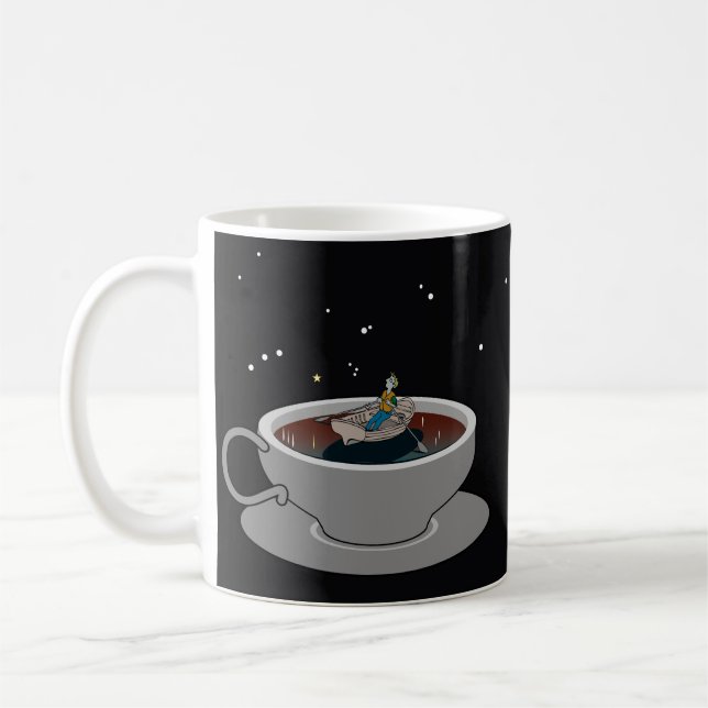 Einsamkeit in einem Teakup Kaffeetasse (Links)