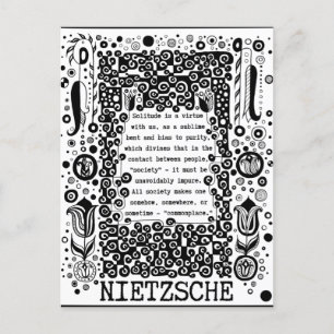 Einsamkeit ist ein Tugendspruch von Nietzsche Postkarte