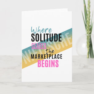 Einsamkeit und Menge Introvertieren Nietzsche Zita Karte