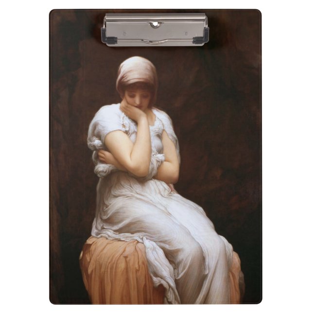 Einsamkeit (von Frederic Leighton) Klemmbrett (Vorderseite)