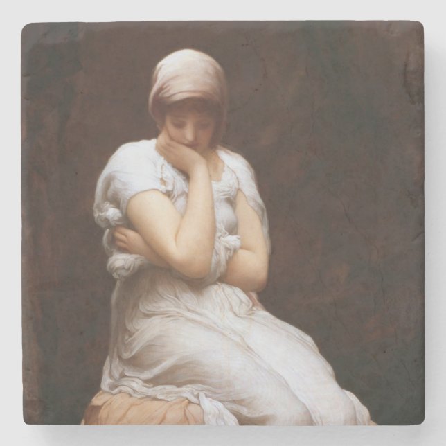 Einsamkeit (von Frederic Leighton) Steinuntersetzer (Vorderseite)