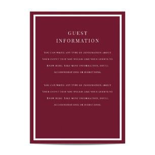 Einsatz für Brushed Overlay Hochzeitseinladungen Begleitkarte